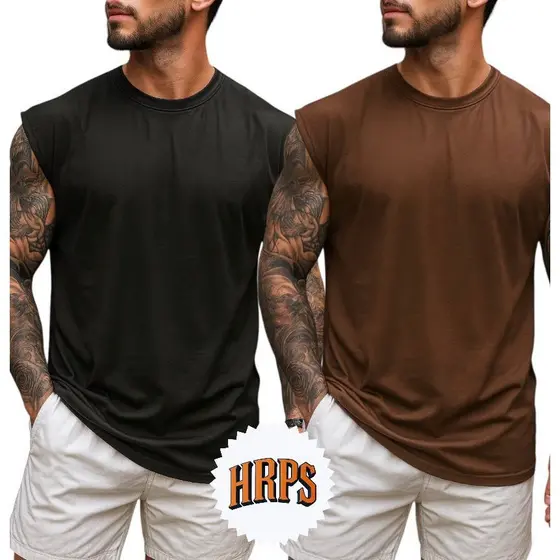 kit de 2 regatas oversized varias cores super promoção regata over machão masculino verão academia treinos dia a dia