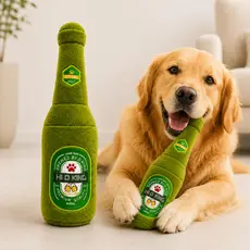 Brinquedo de Pelúcia em Formato de Garrafa para PET com Apito Presente Divertido para seu Cachorro