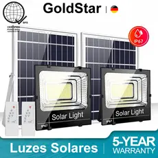 GoldStar lâmpada solar Refletor Led Solar 30000w Holofote Com Placa Bateria a Prova D'água Externo