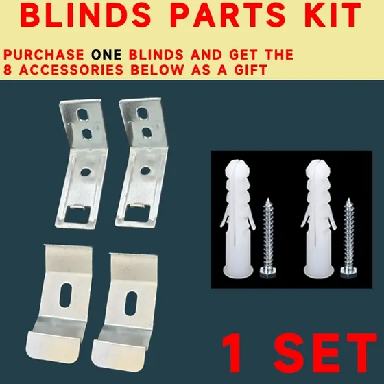Gold Star Kit de acessórios para persianas verticais Parafusos de expansão (8 unidades gratuitas por kit de persiana)