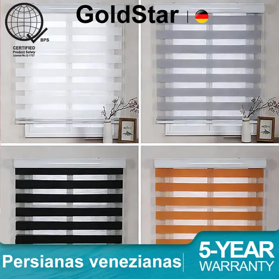 GoldStar Persiana Cortina Blackout Para Quarto Sala Adequado para cozinhas salas de estar e quartos