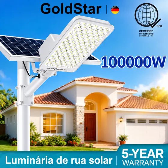 GoldStar 100000w Postes De Iluminação lâmpada Luminária Refletor Solar luz De Led para jardim áreas