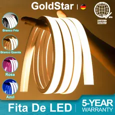 GoldStar Fita de LED decoração Mangueira Neon Flexível 10 Metros Alto Brilho Siliconada IP65