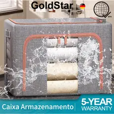 GoldStar Caixa de Armazenamento de Roupas e Brinquedos Infantis com Tampa para Íntimas e Calças-130L