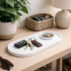 Bandeja Decorativa Multiuso – Porta Objetos para Sala, Aparador, Mesa ou Escritório