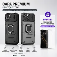 Capinha Transparente Magnética iPhone 16 Pro Max com MagSafe Anti Impacto + Película de Vidro Grátis