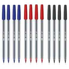 Kit Canetas Esferográficas Scrit CIS 0.7mm Escrita Macia Ponta Agulha ENEM