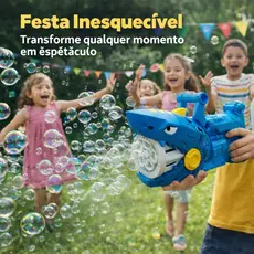 🦈LANÇADOR DE BOLHAS TUBARÃO INFANTIL | Super Jato de Sabão Automático |BRINQUEDO PREMIUM