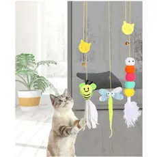 Brinquedo para Gato Interativo  para Pendurar em Porta Teto Antiestresse Divertido