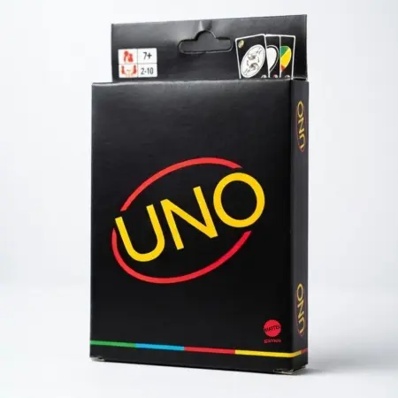 Jogo de Cartas UNO Minimalista Preto Edição Especial Premium