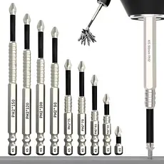6/9 Pcs Pontas Magnéticas K5 para Parafusadeira e Chave de Impacto - Kit Antiderrapante e Resistente