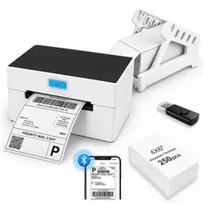 ZATEL 250 Etiquetas USB Impressora Térmica Bluetooth com Suporte Código de Barras E-commerce e Frete