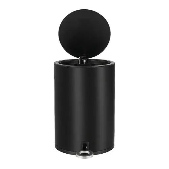 SONGMICS 3L Lixeira pequena de aço com tampa, balde interno removível, lixeira de banheiro, para escritório ou quarto