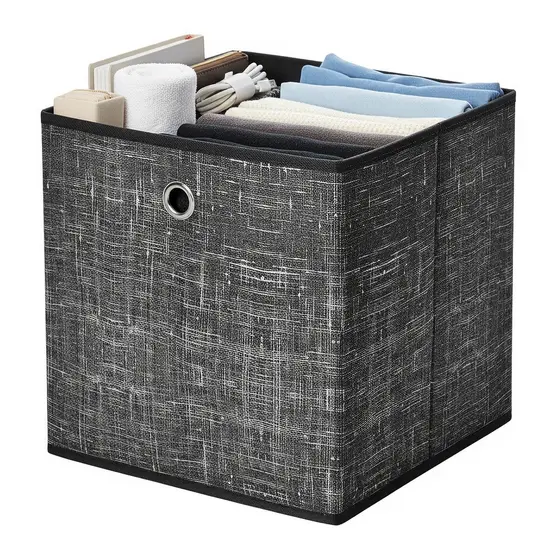 SONGMICS KIT 6 Caixas Organizadoras Multiuso, Tecido Não Tecido Com Alça, 30x30x30 Cm,Organização de roupas e brinquedos