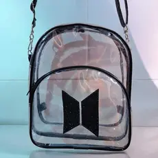 Mochila Transparente BTS 2 em 1 bolsa e mochila