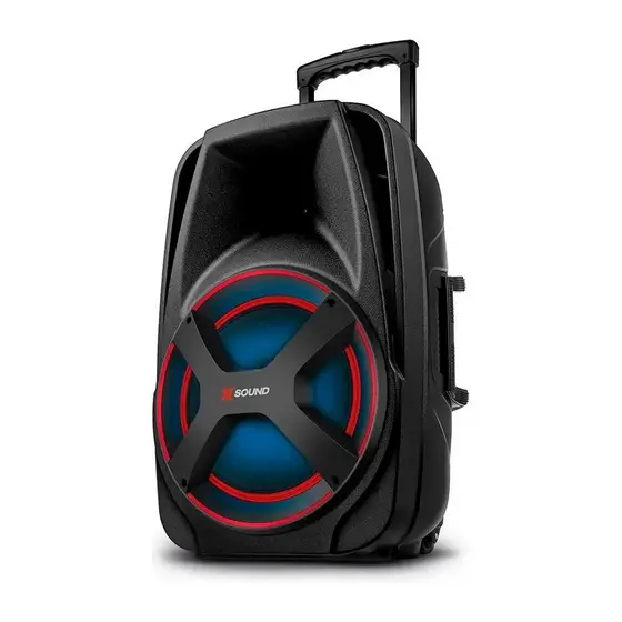 Caixa de Som Amp Mondial CM-650-N 650W RMS Bluetooth  Woofer 12 Microfone Violao Karaoke USB FM