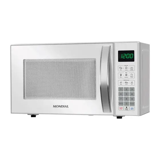Micro-ondas Mondial 21L MO-01-21-W Branco 1200W Display Digital Menu Kids Descongelar Tira Odor