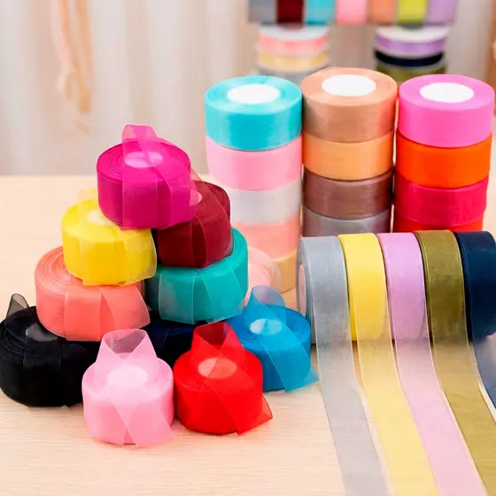 Fita Organza Voal 38mm N9 Premium - Escolha: 10m, 20m ou 45 Metros