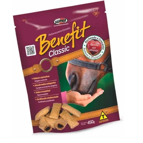 Kit 2 Pacotes Biscoito Petisco Cavalo Funny Horsy e Benefit Nutrição Supra