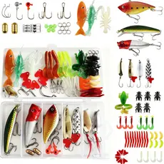 LEMIKKLE- Kit 71 Iscas Artificiais - Meia Água com Anzol Duplo | Iscas Realistas para Pesca de Truta e Peixes