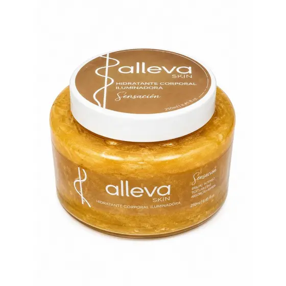 Hidratante Corporal Iluminador Alleva Skin Fresh Vanilla 250ml Original | Glow Dourado, Brilho Intenso, vitamina e  suav