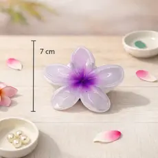 Kit 2/4/6 Grampos Piranhas de Cabelo Flor Plumeria 6cm Cores Sortidas Moda Verão Tendência
