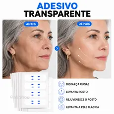 Fita Lifting Facial Invisível Para Pele Flácida Rugas Adesivo Antirrugas Efeito Pele Esticada Rejuvenescedor