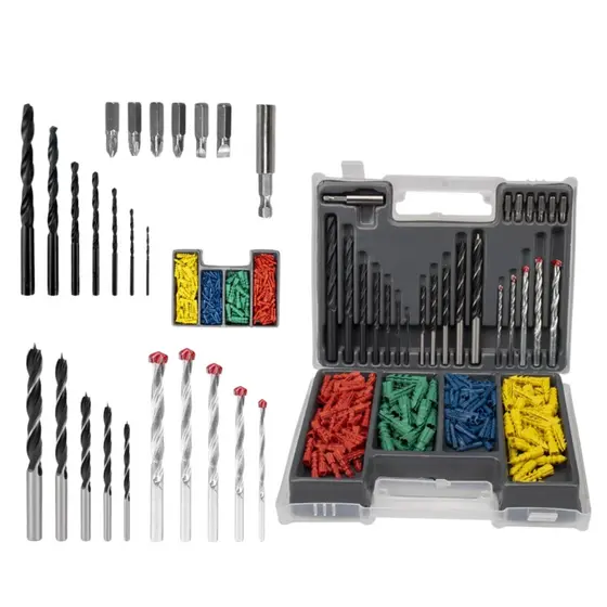 Jogo De Brocas Bits E Buchas Titanium Com 300 Peças Com estojo
