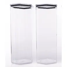 Kit 2 Potes  Hermeticos Grandes Modelo Sextavado