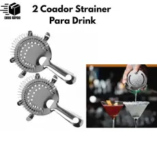 Kit 2 Coadores Strainer Profissional para Drinks e Coquetéis para Bartenders e Bar para Balcão