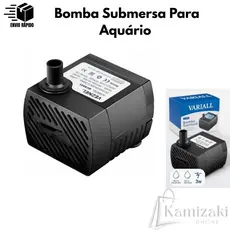 Bomba Submersa Variall para Circulação de Água para Donos de Pets e Aquaristas para Fontes e Aquários 3,5 x 3,8cm Bivolt