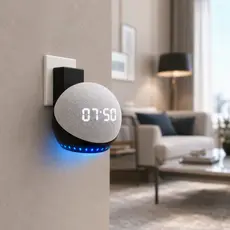 Suporte para Alexa Tomada Parede Organizador de Cabos e Ambiente Design Moderno e Instalação Prática
