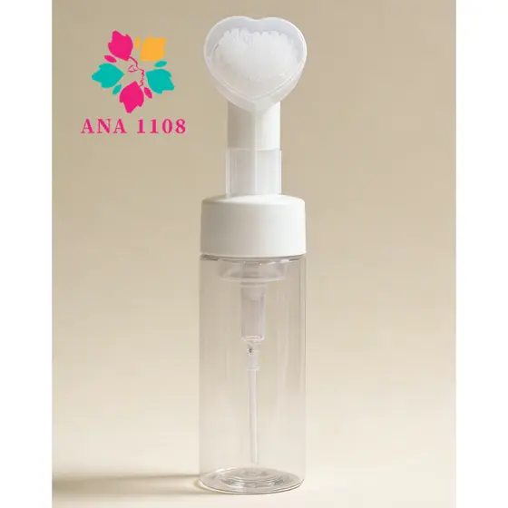 DAGUAN SHOP PUMP COM ESCOVA DE SILICONE PARA LIMPEZA FACIAL SKINCARE 100MLRosa E 150MLRosa/Branco
