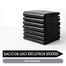 Saco de Lixo 100 unidades reforçado 85x100cm 100L Resistente e Econômico