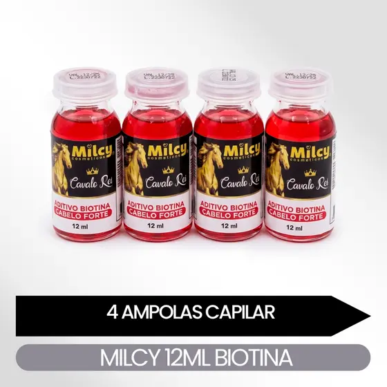 Kit Ampola Capilar Biotina 12ml Fortalecimento Crescimento Anti Queda