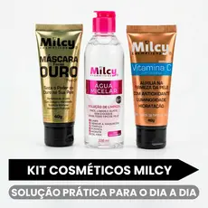 Kit Skin Care Cuidado Facial Limpeza Ouro e Vitamina C + 1 Água Micelar Clareador