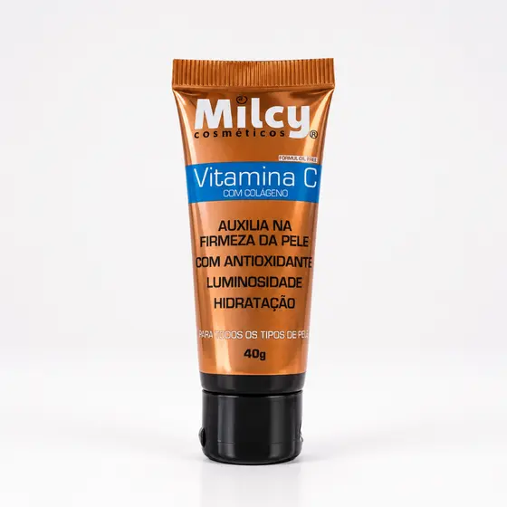 Creme Facial Vitamina C com Colágeno para Firmeza e Luminosidade da Pele Milcy