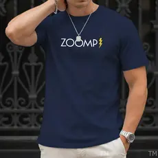 Camiseta Básica Casual Masculina Estampada Zoomp Raio Street Malha Respirável Academia