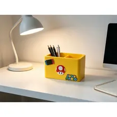 Porta Canetas Gamer Super Mario | Organizador de Mesa Setup Geek + Decoração