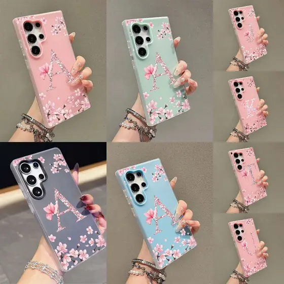 Personalização das Iniciais do Apelido Capa Para Samsung galaxy S25 ULTRA Casais e Melhores Amigos Capinha