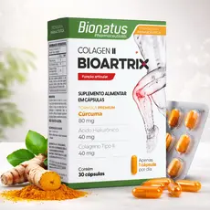 Colágeno BIOARTRIX Tipo II, Cúrcuma e Ácido Hialurônico - Bionatus