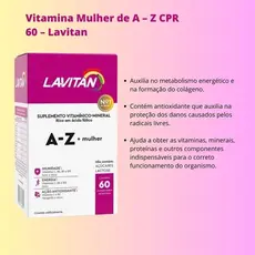 Lavitan A-Z Mulher Com 60 Comprimidos Cabelos e unhas Cimed