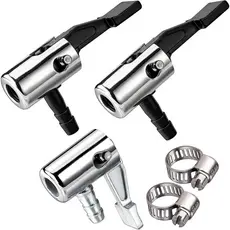 Bico de ar com trava de 1/4", mini compressor de ar portátil para inflar pneus, bico de enchimento de pneus com conector