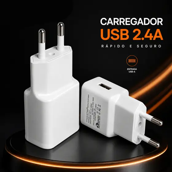 Fonte Carregador Original 3.1A Bivolt MAX Mini Carregador Portátil Fonte USB Universal Carga H'Maston F001
