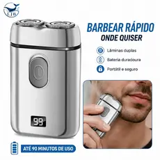 Portátil Double-Head Rotary Elétrica Recarregável Shaver LCD Face Shaver Beard  USB Power Source para Us 3186