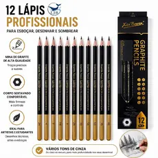 12-36PCS Lápis de Desenho Profissional 12 Graduações 2H a 8B Grafite Hexagonal para Artistas e Arquitetos SM-005