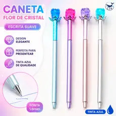 3/6/9  PCS Canetas Diamante Esferográfica Ponta Fina 0.5mm Tinta Azul 6090