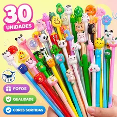 10/20/30/40/50pcs Canetas de Personagens Kawaii Unidades em Cores Diversas Caneta Gel Criativa e Fofa ZXB