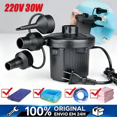 Bomba Elétrica Pneumática Para Secar E Encher Colchão Boias Piscinas Infláveis Portátil Esvaziar E Inflar,3 tipos bicos