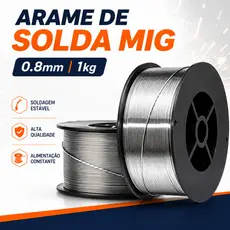 Arame De Solda MIG 0,8mm Sem Gás 1KG/5KG,Baixo nivel de respingos